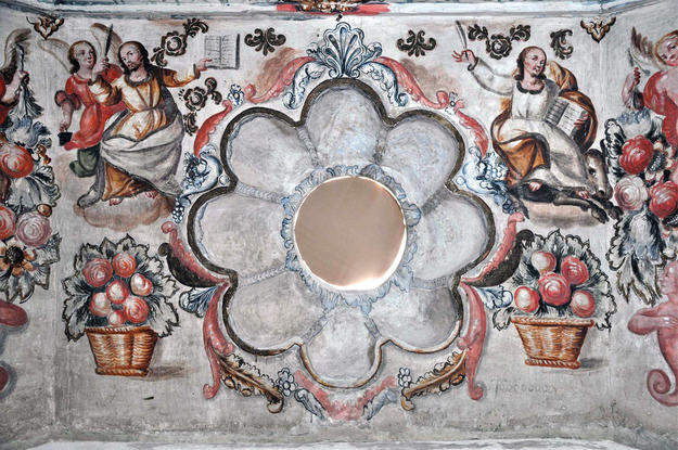 Camerin de la Virgen de Loreto murals after conservation, 2011