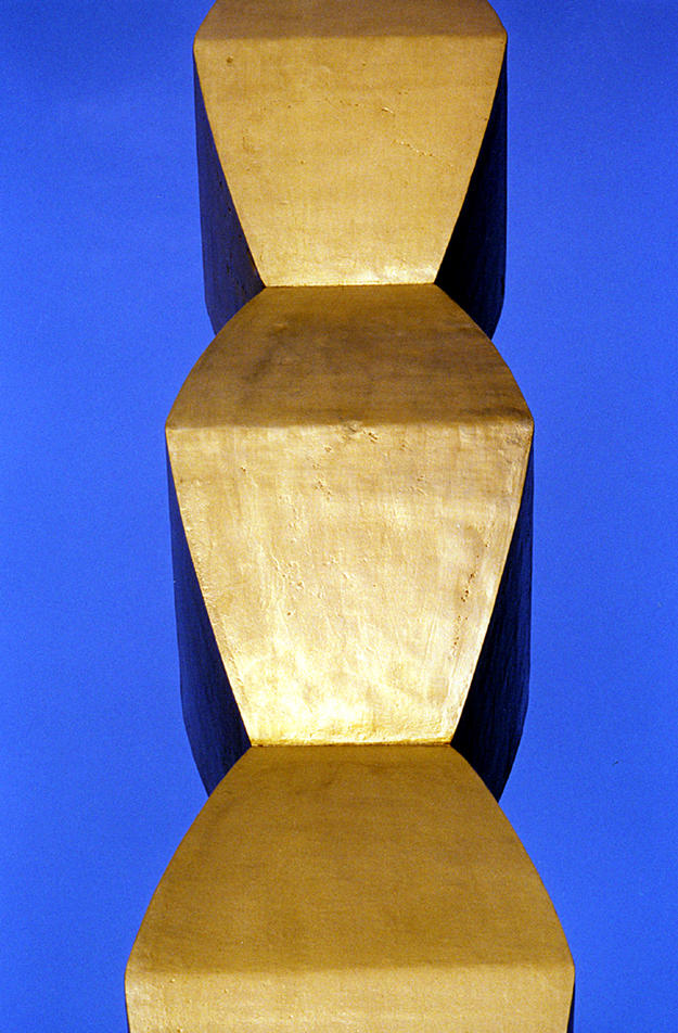 A brass-clad, cast-iron module after conservation, 2001