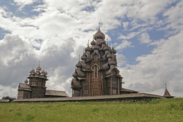 The Church of the Transfiguration and the smaller Church of the Intercession, 1995