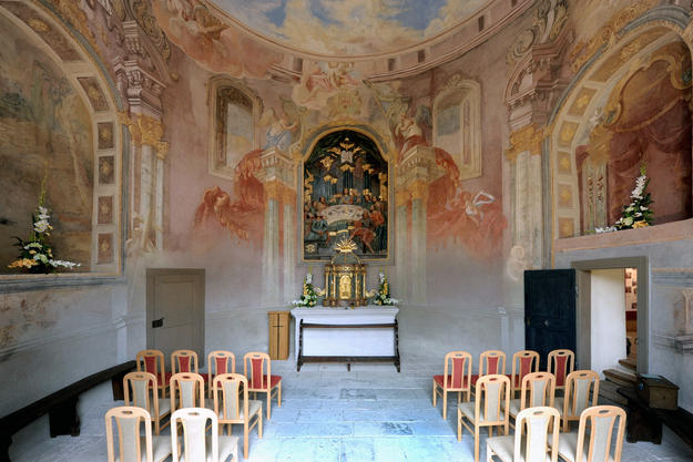 Altar of the Lower Church, Chapel 5 after conservation, 2013