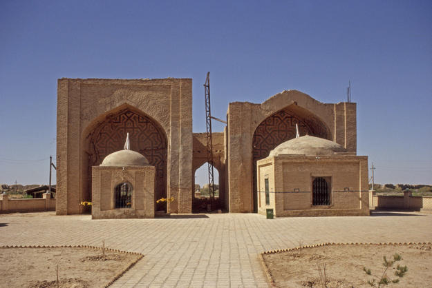 Ashkab complex of mausolea and iwans from south, 2004