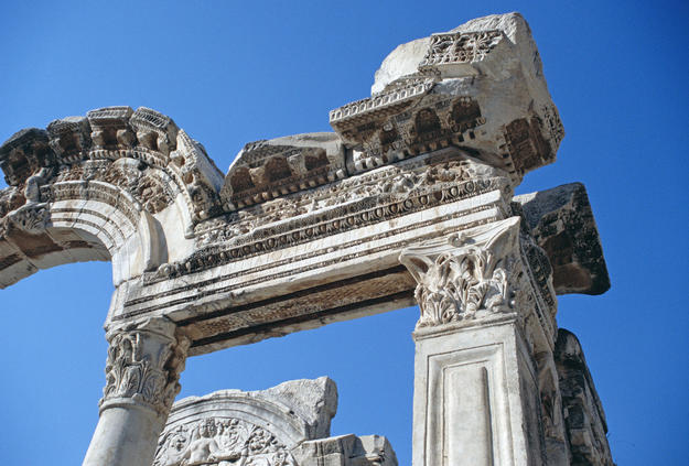 Detail of the Temple of Hadrian , 2003