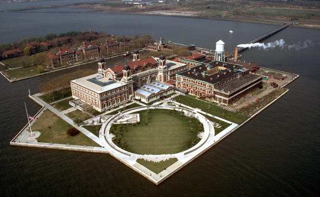 Aerial view from the northeast with the Baggage and Dormitory Building to the right, 1994