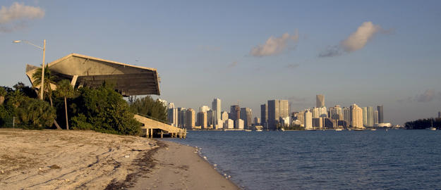 Looking west towards the stadium and the city of Miami, 2009