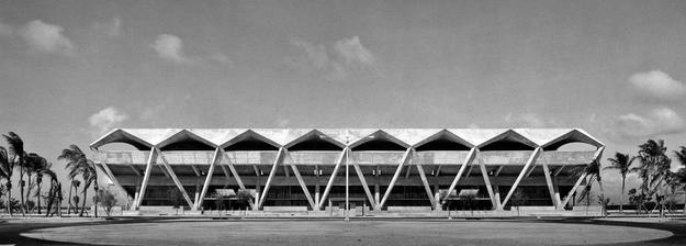 South elevation of the grandstand, 1964