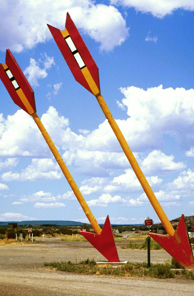 Iconic Twin Arrows of the Twin Arrow Truckstop in Arizona, 2001