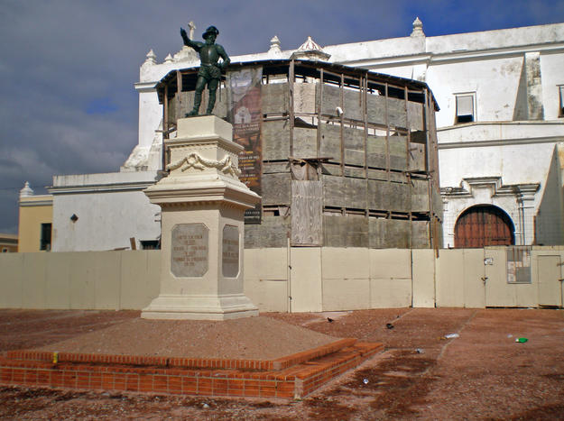 A statue in the square adjacent to the church, 2010