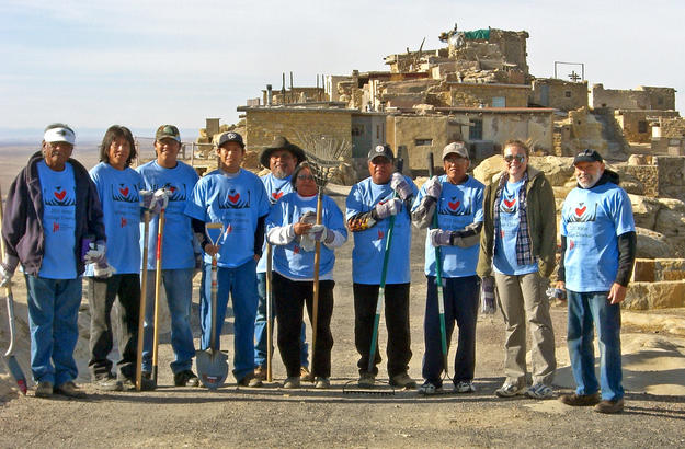 Members of the community participate in a cleanup project, 2011