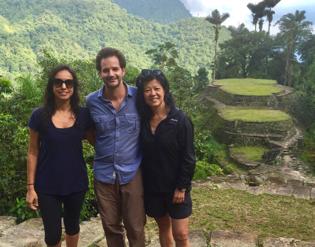 Dr. Santiago Giraldo,  Regional Representative for Colombia, visits Ciudad Perdida with GHF Director of Programs and Partnerships Nada Hosking and GHF board member Joy Ou.