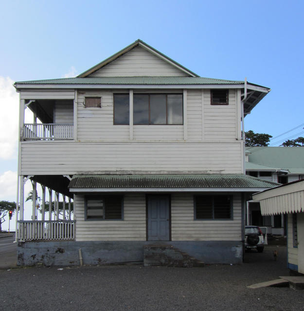 The Former Apia Courthouse is a two-story timber frame building of great architectural significance in the region, 2013