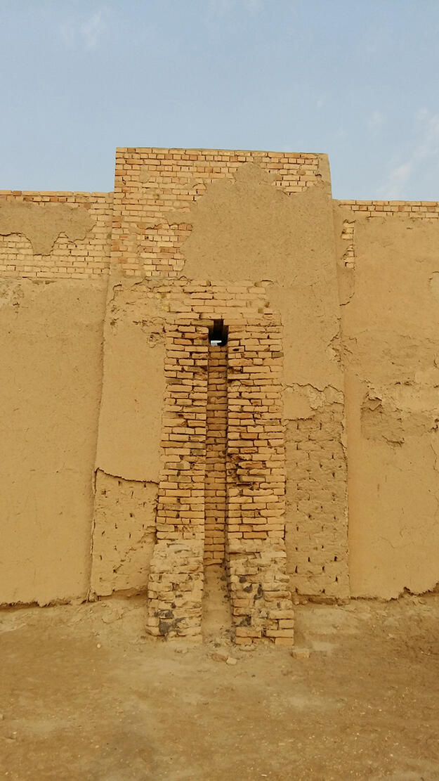 Reconstructed west facade drain, 2019