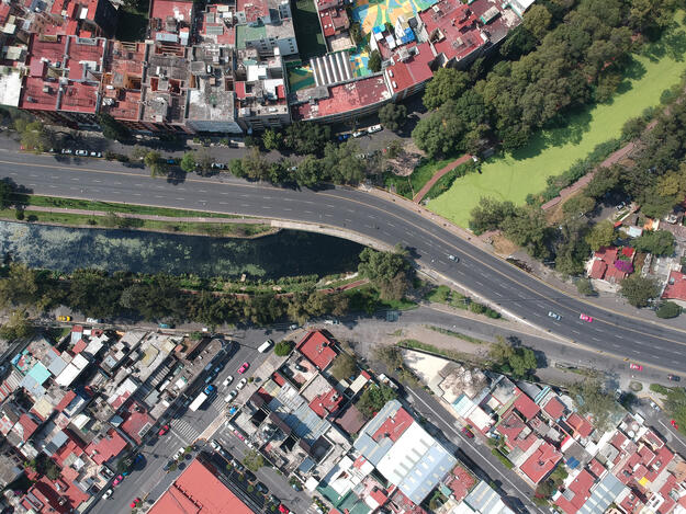 Aerial view of the Canal Nacional, 2018.