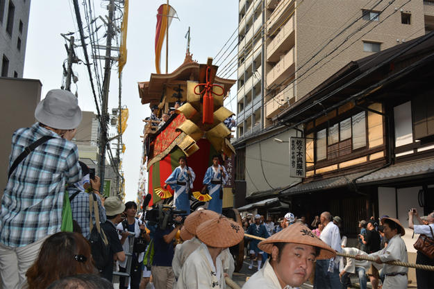Ofune-hoko Float and Machiya in the Gion Festival, 2015