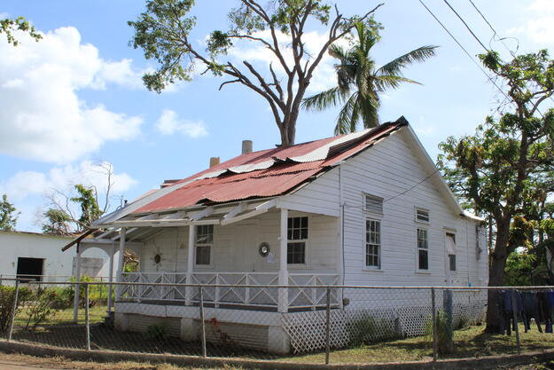 A worker’s house in the Central Aguirre Historic District, 2017.