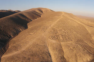 The Chug-Chug Geoglyphs are located along an ancient caravan route that connected two oases, the Calama and Quillagua, 2015