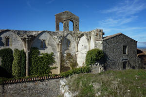 Ruined church now serving as entrance to convent, December 2011