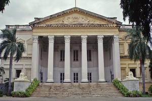 Front facade and portico, August 2000
