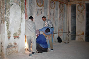 Conservators at work, 2004