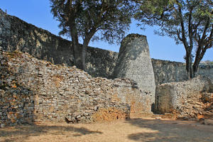 The conical tower inside the Great Enclosure at Great Zimbabwe, 2015