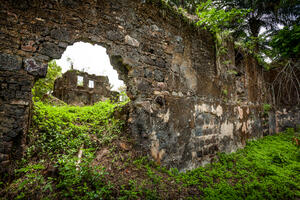 The remains of the southern gate of Bunce Island, Sierra Leone