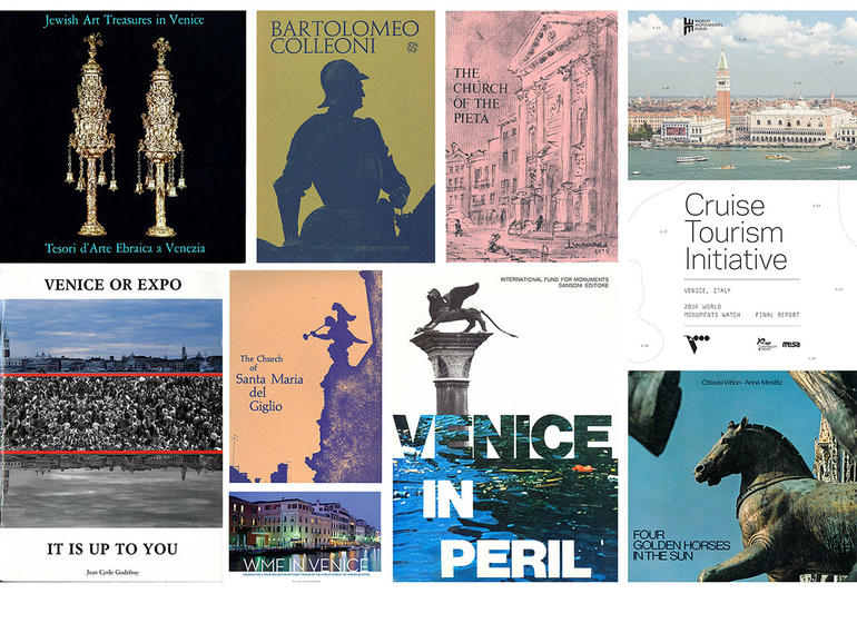 A selection of the publications about Venice and Venetian monuments and sites sponsored by WMF since 1966
