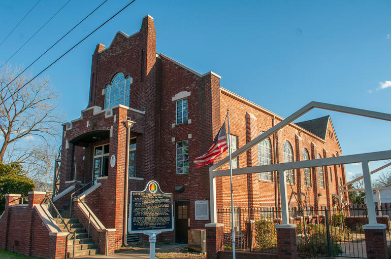 The exterior of Historic Bethel Baptist Church in Birmingham, Alabama. Photo by Billy Brown.