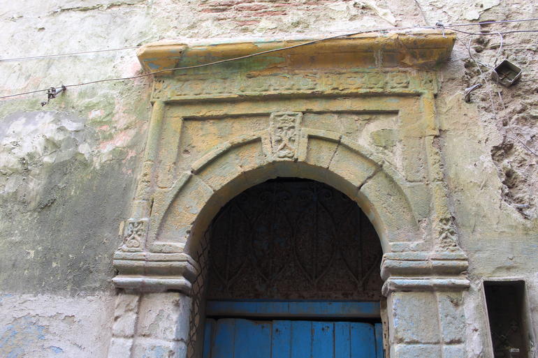 A Star of David ornament above a doorway in the Mellah