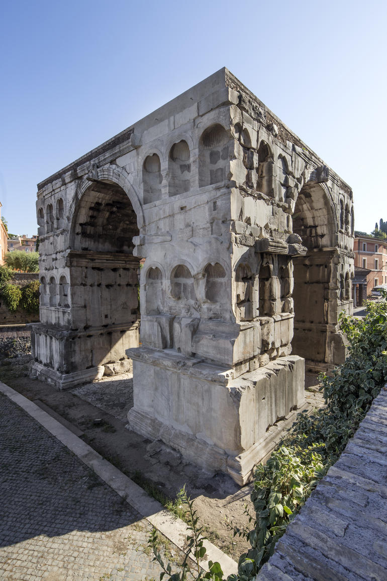 Arch of Janus following partial restoration of its facade.