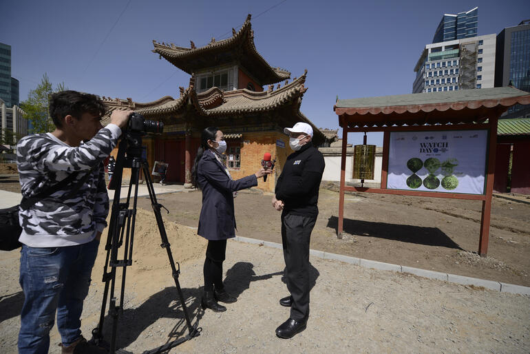 Interview during Watch Day at Choijin Lama Temple, May 2020 