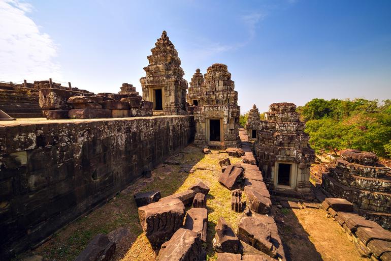 A  view of Phnom Bakheng temple at Angkor Archaeological Park in Siem Reap, Cambodia.