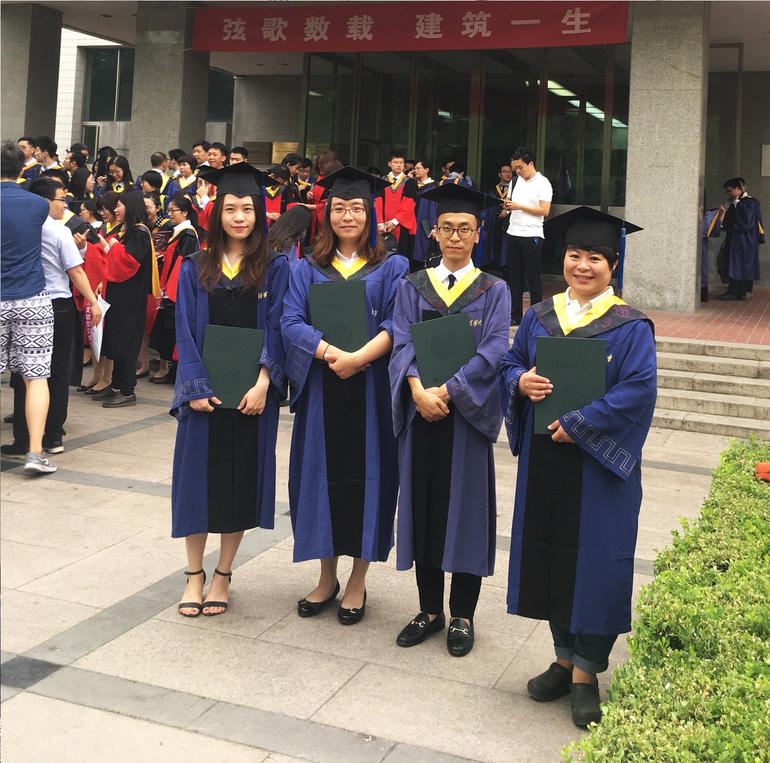 CRAFT students at the Tsinghua University graduation ceremony.