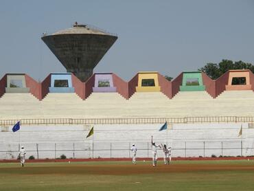 Cricket match at Patel Stadium. Photo credit: Carlo Fumarola. 