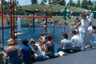 Young people enjoy Children’s Village at Ontario Place, Canada, in the 1970s.